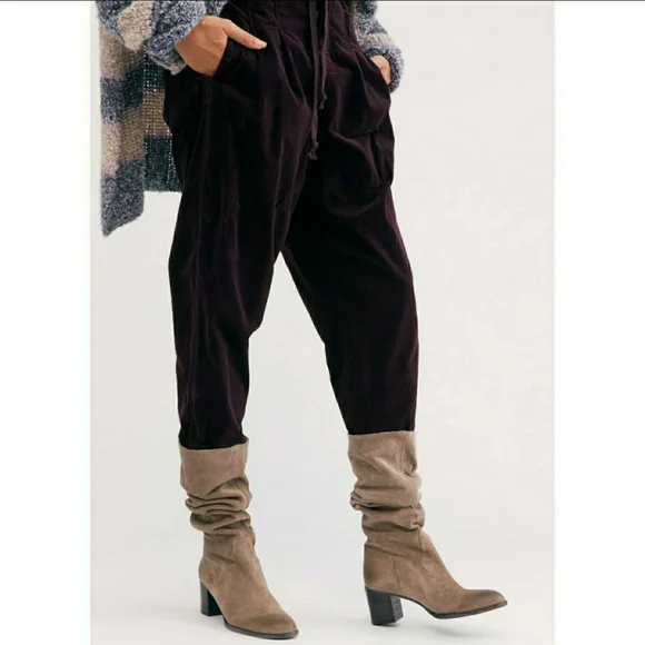 Chic Free People Italian Suede Slouch Boots - Picture 9 of 9